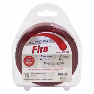 Silver Streak Fire Red Trimmer Line (Round Shape + 1 lb) .095